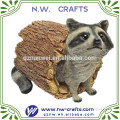 resin garden animal statue raccoon figurine